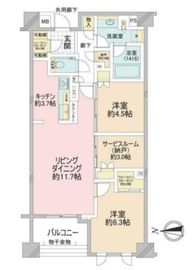 ザ・パークハウス市谷加賀町レジデンス 3階 間取り図