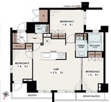 クレヴィア小杉御殿町 2階 間取り図