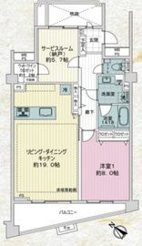 フェリアル池袋アルシエーロ 2階 間取り図