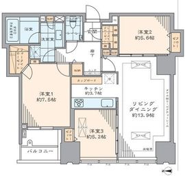 ザ・パークハウスアーバンス東五反田 41階 間取り図