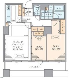 東京ツインパークス ライトウィング 24階 間取り図