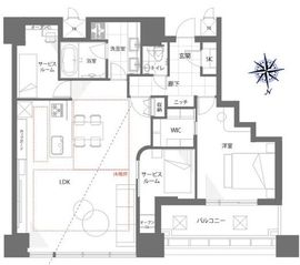 白金ザ・スカイ 38階 間取り図