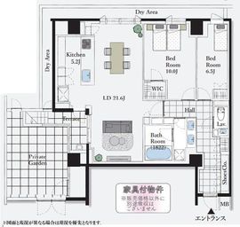 ウエリス代官山猿楽町テラス 1階 間取り図