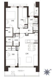 HARUMI FLAG PARK VILLAGE (晴海フラッグ パークヴィレッジ) 5階 間取り図