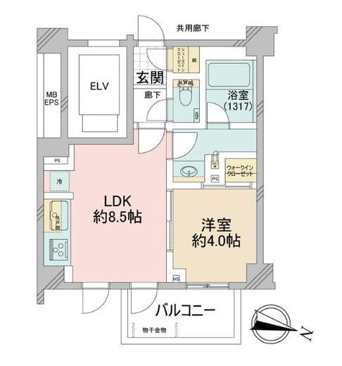 イプセ蒲田ウエスト 3階 間取り図