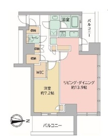 パークタワー目黒 9階 間取り図