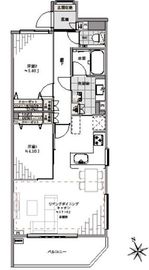 エスティメゾン浅草駒形 7階 間取り図