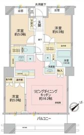 パークタワー晴海 44階 間取り図