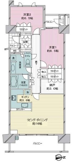 深沢ハウス 5階 間取り図