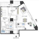 勝どきザ・タワー 18階 間取り図