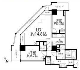セントラルレジデンス新宿シティタワー 12階 間取り図