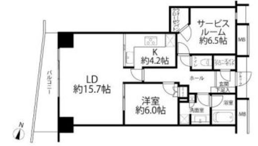 芝浦アイランド グローヴタワー 37階 間取り図