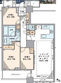 ザ・東京タワーズ シータワー 43階 間取り図
