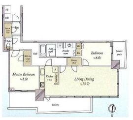 パークタワー晴海 15階 間取り図