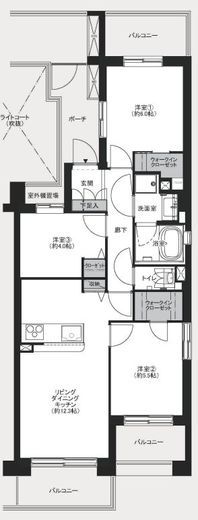 大森パークホームズベイサイドコート 3階 間取り図