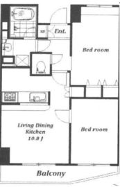 ヴィンテージ中目黒 8階 間取り図