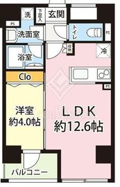 ルジェンテリベル日本橋濱町 8階 間取り図