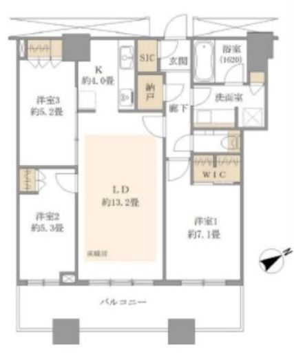 白金タワー 17階 間取り図