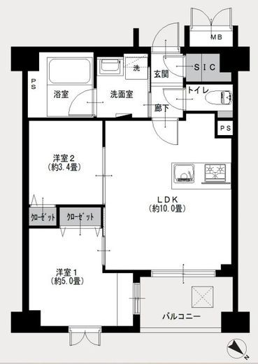 グランシティ日本橋水天宮 12階 間取り図