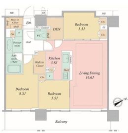 ガーラ・シティ渋谷南平台 3階 間取り図