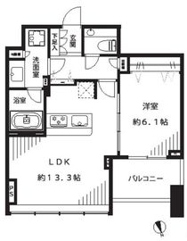 レジディア市ヶ谷 7階 間取り図