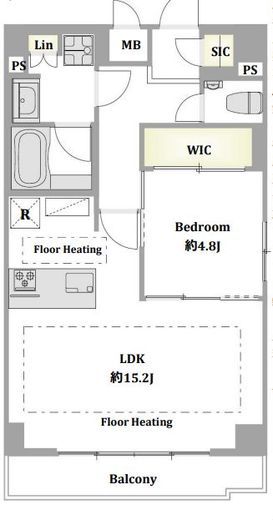 XEBEC人形町エグゼ 6階 間取り図