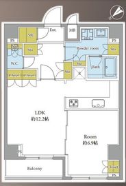 パークレーン渋谷本町 2階 間取り図