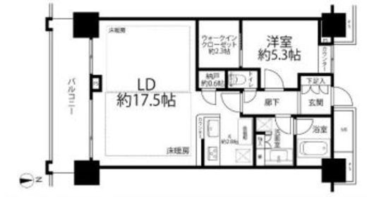 東京タイムズタワー 25階 間取り図
