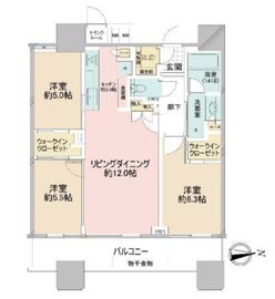 パークシティ大崎 ザ タワー 3階 間取り図