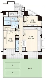 ダイナシティ三宿 1階 間取り図