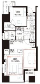 ワールドシティタワーズ キャピタルタワー 34階 間取り図