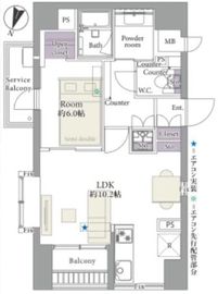 サンウッド赤坂フラッツ 4階 間取り図