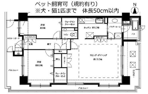 ザ・東京タワーズ ミッドタワー 14階 間取り図