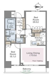 クレヴィア錦糸町ガーデンコースト 3階 間取り図