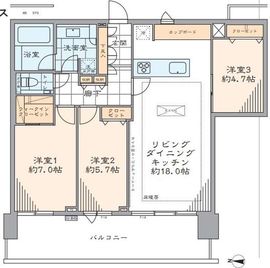 アーバンドックパークシティ豊洲タワー 26階 間取り図