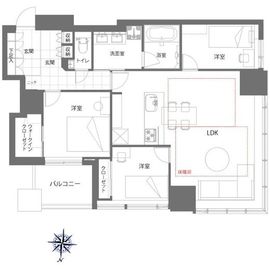 ガリシア九段下ライズ 38階 間取り図