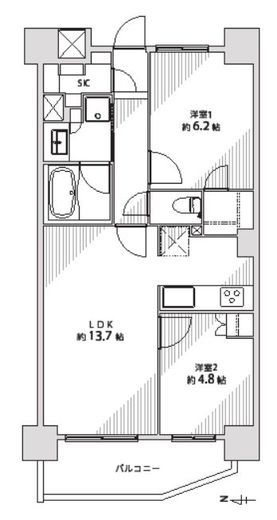 プレジール尾久ステーションマークス 3階 間取り図