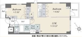 オープンレジデンシア六本木美術館前 3階 間取り図