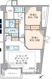 ウィン麻布十番ハラビル 7階 間取り図