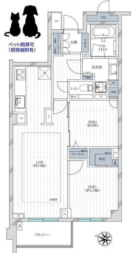 ファミールグラン代々木の杜 4階 間取り図