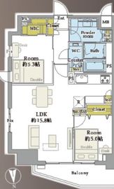 コンパートメント東京中央 6階 間取り図