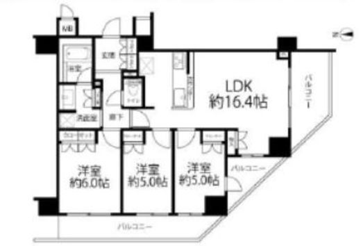アクシアフォレスタ麻布 4階 間取り図