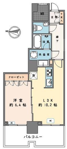 イーストコモンズ清澄白河セントラルタワー 3階 間取り図