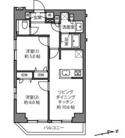メインステージ三田アーバンスクエア 8階 間取り図