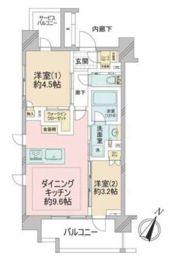 メインステージ三田アーバンスクエア 6階 間取り図