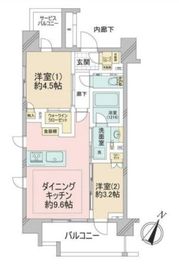 メインステージ三田アーバンスクエア 6階 間取り図