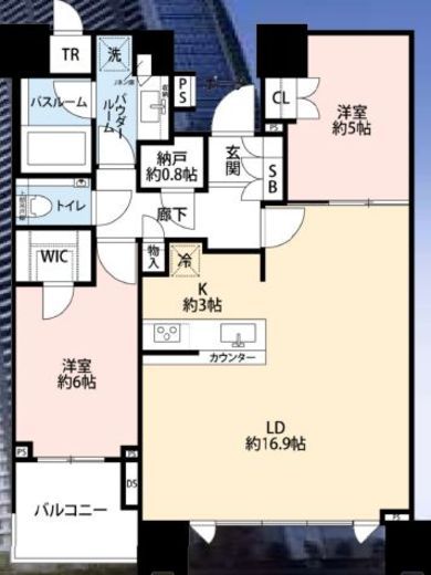 ドゥ・トゥール 11階 間取り図