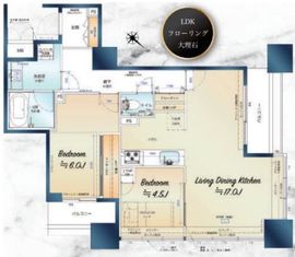オリゾンマーレ 22階 間取り図