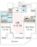 ブリリア上野ガーデン 7階 間取り図