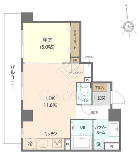 ブリスコート 1LDK　間取り